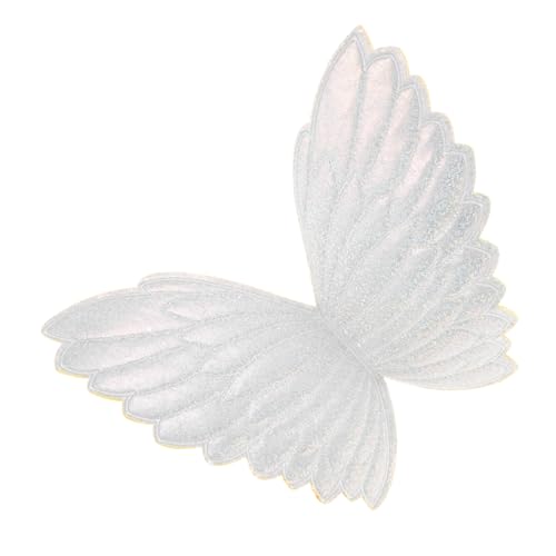 HAPINARY Engelsflügel Stoffaufkleber Kleidungszubehör Gestickte Aufnäher Basteln Engelsflügel Stoffaufnäher Applikation Kleidung Nähzubehör Flügeldesign Kleidung Applikation DIY Aufnäher von HAPINARY