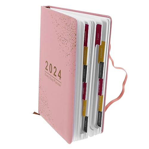 HAPINARY Englisches Notizbuch Täglicher Planer Notizblock für Büro Tragbar mit Glattem Schreibpapier und Einfachem Blättern für Notizen und Tagebuchführung von HAPINARY