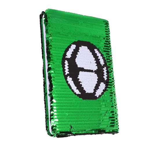 HAPINARY Fußball -tagebuch Neuartiges Notizbuch Mit Pailletten Notebook-schule Kleiner Notizblock Mit Pailletteneinband Notizbuch Zum Schreiben Lernheft Projektnotizbuch Grün Papier von HAPINARY