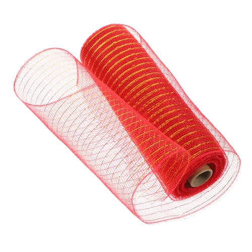 HAPINARY Geschenkband Netz Rolle Rot Gold Strapazierfähiges DIY Bastelband für Geschenkverpackung Blumenarrangements Hochzeit und Partydekoration Vielseitiges Tüll HAPINARY Geschenkband Netz Rolle Rot Gold Strapazierfähiges DIY Bastelband für Geschenkverpackung Blumenarrangements Hochzeit und Partydekoration Vielseitiges Tüll von HAPINARY