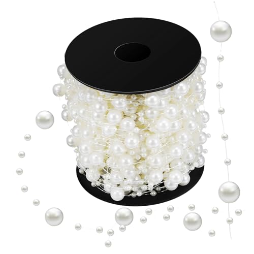 HAPINARY 1 Rolle Künstliche Perlengirlande Blumenperlendekor-schnur Hochzeitsfeier-dekoration Diy-perlenkette Kunstperlenschnur Zum Basteln HAPINARY 1 Rolle Künstliche Perlengirlande Blumenperlendekor-schnur Hochzeitsfeier-dekoration Diy-perlenkette Kunstperlenschnur Zum Basteln von HAPINARY
