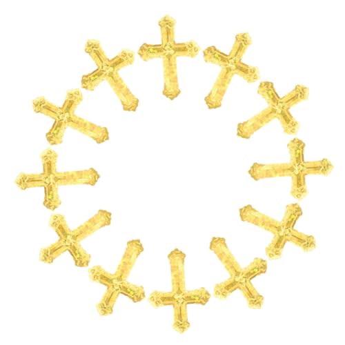 HAPINARY Goldfarbenes Kreuz-konfetti aus Langlebigem Kunststoff für Religiöse Feiern Kommunion Taufen und Hochzeiten Buntes Festliches Partykonfetti für Stilvolle Dekorationen von HAPINARY