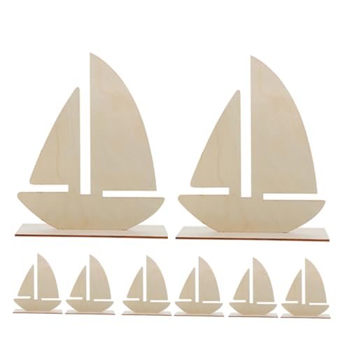HAPINARY Handgefertigter Bootsmodellbausatz 8-tlg. zum Bemalen aus Holz Segelboot für Kinder einfache Detailarbeit HAPINARY Handgefertigter Bootsmodellbausatz 8-tlg. zum Bemalen aus Holz Segelboot für Kinder einfache Detailarbeit von HAPINARY