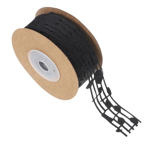 HAPINARY Hochwertiges Langlebiges Schwarzes Hollow Music Note Ribbon mit Feinen Musiksymbolen DIY Bastelband für Dekorative Geschenkverpackungen Hochzeits und Partydekorationen von HAPINARY