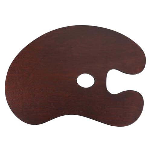 HAPINARY Holz Malpalette Mittlere mit Daumenloch Langlebiges Leichtes Maltablett für Ölfarben und Aquarell Handpoliert für Erwachsene und Kreative Künstler von HAPINARY