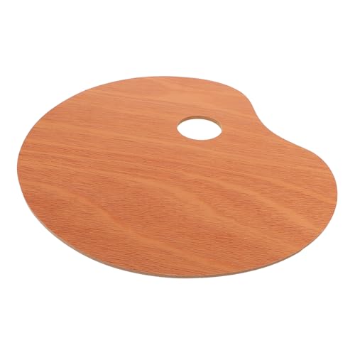 HAPINARY Holz malpalette Oval mit Daumenloch Glatte Oberfläche für Einfache Reinigung Große Mischfläche Robuste Holzkonstruktion Leicht und Tragbar Farbmischpalette für Künstler und von HAPINARY