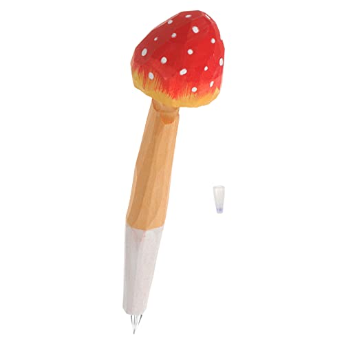 HAPINARY Holzgeschnitzter Kugelschreiber Pilzform Kreativer Glatter Schreibballpen Für Schule Büro Geschenkidee Umweltfreundlicher Holzstift HAPINARY Holzgeschnitzter Kugelschreiber Pilzform Kreativer Glatter Schreibballpen Für Schule Büro Geschenkidee Umweltfreundlicher Holzstift von HAPINARY