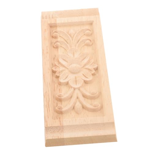HAPINARY Holzornament Geschnitzte Applikation Möbelverzierung Holzdeko Vintage für Schrank Tür Kommode Dekorative Holzskulptur Möbelaufsatz von HAPINARY