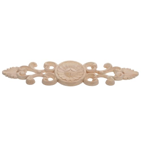 HAPINARY Holzornament Möbel Vintage Holzverzierung Möbeldeko DIY Holzapplikation Tür Schrank Wohnzimmer Dekoration Natürlicher Holzschnitt Lackierbar Vielseitig von HAPINARY