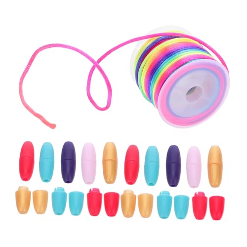 HAPINARY Kunststoff Sicherheitsverschluss mit Abnehmbarem Perlenverbinder Bunte Nylonkordel Sicherer Halt für Halsketten Armbänder Lanyards Vielseitig für Schmuck DIY von HAPINARY