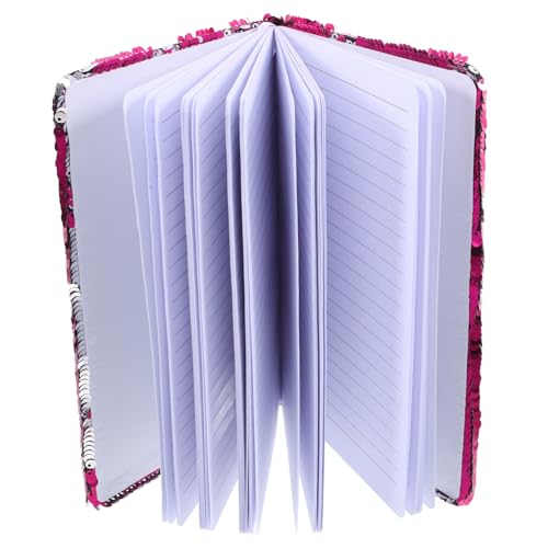 HAPINARY Liebes -tagebuch Funkeln Glitzer-notizbuch Schöne Notizbücher Kreativer Pailletten-notizblock Lebendiges Paillettennotizbuch Glitzer Tagebuch Paillettennotizbuch Papier Rosig von HAPINARY