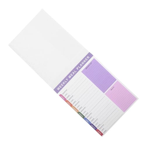 HAPINARY Meal Planner Notizblock Abreißbare Blätter Undatiert mit Einkaufslisten und Wochenplanerfunktion Minimalistisches Design für Tägliche Essensvorbereitung und Gesunde Menüplanung von HAPINARY