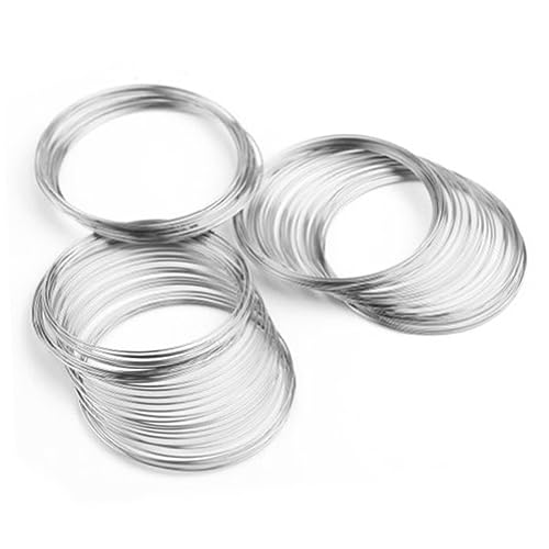HAPINARY Memory Draht für Armbänder Silberne Schlaufen für DIY Schmuckherstellung für Perlenarmbänder und Charms von HAPINARY