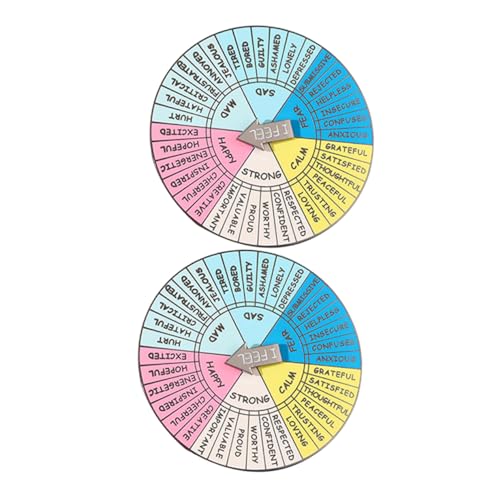 HAPINARY Metall-Accessoire „Feeling Wheel“ Tragbares Emotionsrad- -Handwerk Stimmungs-dekorationsrad-Abzeichen-Set von HAPINARY