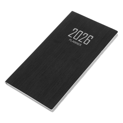 HAPINARY Mini -zeitplan Kleines Notizbuch Englischer Planer Notizblock Zu Machen Tägliches Notizbuch Planer Zubehör Wöchentlicher Planer Notizbeutel Klein Zeitschriftenplaner Schwarz Pu von HAPINARY
