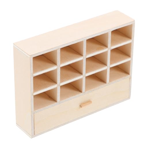 HAPINARY Möbel Schrank für Puppenhaus Kleine Aufbewahrungsbox mit Schubladen Unbehandeltem Holz DIY Realistisches Design für Rollenspiele und Szenen HAPINARY Möbel Schrank für Puppenhaus Kleine Aufbewahrungsbox mit Schubladen Unbehandeltem Holz DIY Realistisches Design für Rollenspiele und Szenen von HAPINARY