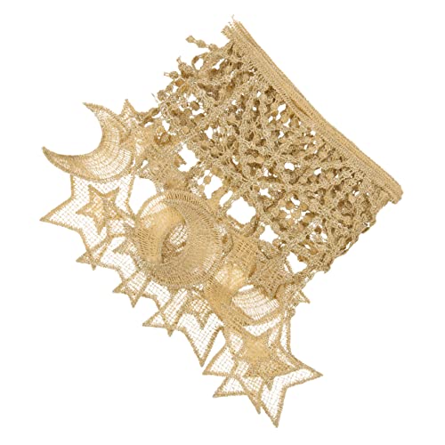 HAPINARY Nähbesatz Für Kleidung, Stoffbesatz, DIY Spitzenbesatz, Handgefertigter Spitzenbesatz, Fransenbesatz Zum Nähen, DIY Bastelband, Nähbesatz Für Kopfbedeckungen, Stern Themenband, von HAPINARY