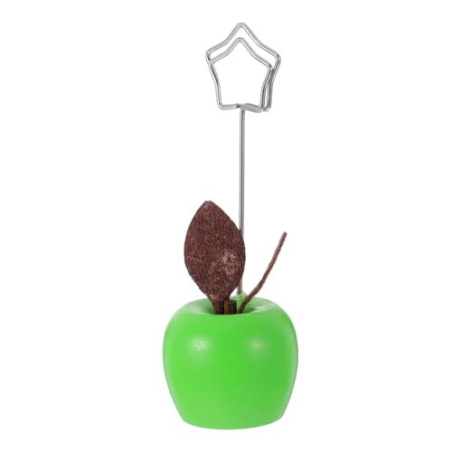 HAPINARY Niedlicher Apfel Notizhalter aus Holz Stabiler Memo Clip für Büro und Schreibtischdekoration Multifunktionaler Foto und Notizhalter für Zuhause und Arbeitsbereich Charmantes von HAPINARY