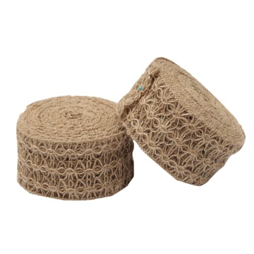HAPINARY Offene Blumen Spitzenborte Juteseil Handgefertigt Langlebig für DIY Vintage Hochzeitsdeko Zeremonie Tisch Geschenkverpackung HAPINARY Offene Blumen Spitzenborte Juteseil Handgefertigt Langlebig für DIY Vintage Hochzeitsdeko Zeremonie Tisch Geschenkverpackung von HAPINARY