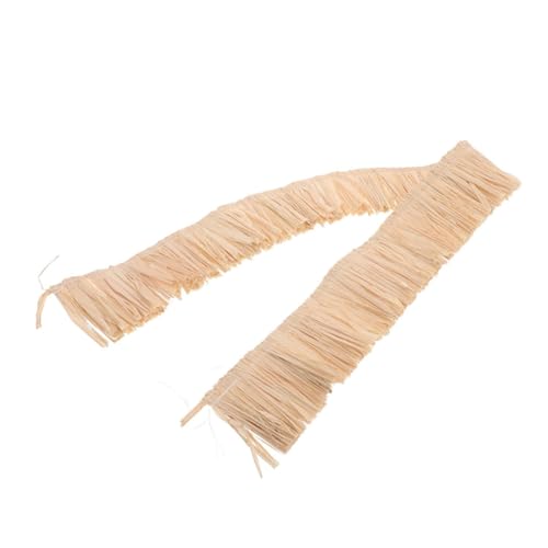 HAPINARY Rafia webt Baststrohgras gewebte Ornamente Quasten-Dekoration-Party Luau Grasrock Kunsthandwerk auf Hawaii Rattan-Ornamente Quasten aus Baststroh Natürliche Pflanzen Beige von HAPINARY