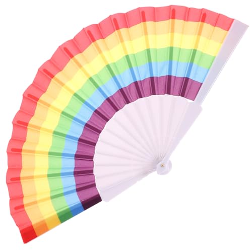 HAPINARY Regenbogen Faltfächer Kunststoff Bunter Tragbar Für Tanz Party Hochzeit Lgbtq Dekoration Zubehör HAPINARY Regenbogen Faltfächer Kunststoff Bunter Tragbar Für Tanz Party Hochzeit Lgbtq Dekoration Zubehör von HAPINARY