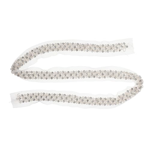 HAPINARY Reihiges Perlen und Strass Spitzenband Weiß Dekoratives Spitzen Dekoband mit Netz Vielseitiges DIY Kleidungs und Taschenzubehör zum Aufnähen Elegantes Schmuckband für Kostüme und HAPINARY Reihiges Perlen und Strass Spitzenband Weiß Dekoratives Spitzen Dekoband mit Netz Vielseitiges DIY Kleidungs und Taschenzubehör zum Aufnähen Elegantes Schmuckband für Kostüme und von HAPINARY