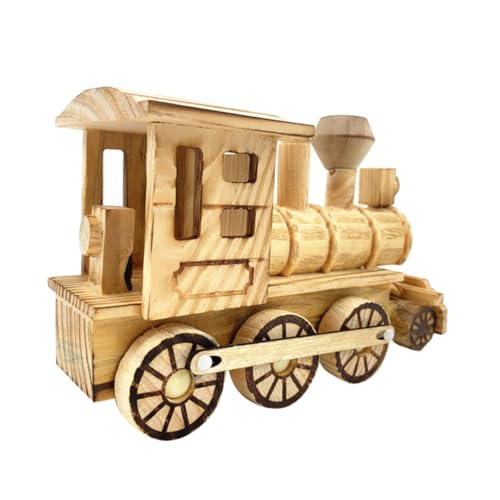 HAPINARY Retro Holz Lokomotive Ornament aus Nachhaltigem Holz Kreative Tischdekoration für Jungen Umweltfreundliches Holzspielzeug als und Wohnkultur Vintage Modell für Kinderzimmer und von HAPINARY