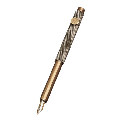HAPINARY Retro Messing Füllfederhalter Spitze Reisestift für Kalligrafie Schule Tragbarer Schreibstift aus Hochwertigem Messing Design für Künstler HAPINARY Retro Messing Füllfederhalter Spitze Reisestift für Kalligrafie Schule Tragbarer Schreibstift aus Hochwertigem Messing Design für Künstler von HAPINARY