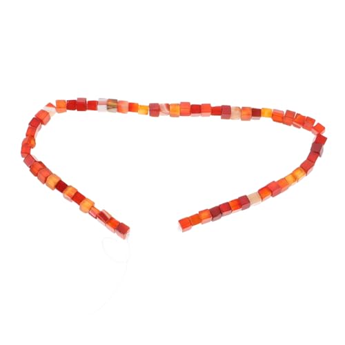 HAPINARY Roter Karneol Würfelperlen Strang Quadratische Abstandshalter für DIY Schmuckherstellung Langlebige Lose Halbedelsteinperlen für Armbänder und Halsketten Kreative Bastelperlen HAPINARY Roter Karneol Würfelperlen Strang Quadratische Abstandshalter für DIY Schmuckherstellung Langlebige Lose Halbedelsteinperlen für Armbänder und Halsketten Kreative Bastelperlen von HAPINARY