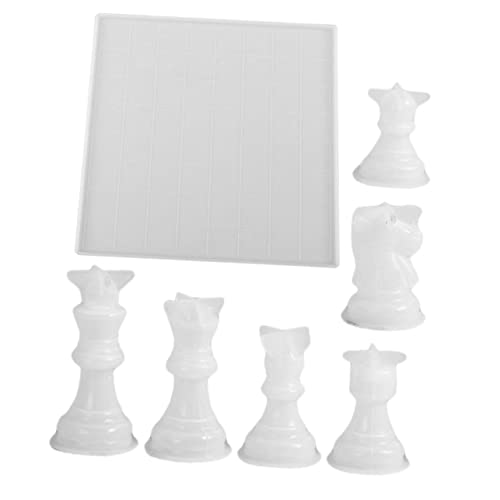 HAPINARY Schach Silikonformen Set Teilig DIY Schachfiguren und Schachbrett Form Flexibel Glatte Oberfläche für Kreative Bastelarbeiten mit Kindern und Schachfans von HAPINARY