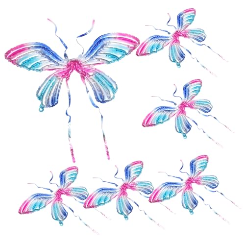 HAPINARY Schmetterlingsflügel Luftballons Teilig Große Aluminium Folienballons Farbverlaufsblau Dekorative Partyballons für Kostüm Performance Geburtstags und Festdeko Mini von HAPINARY