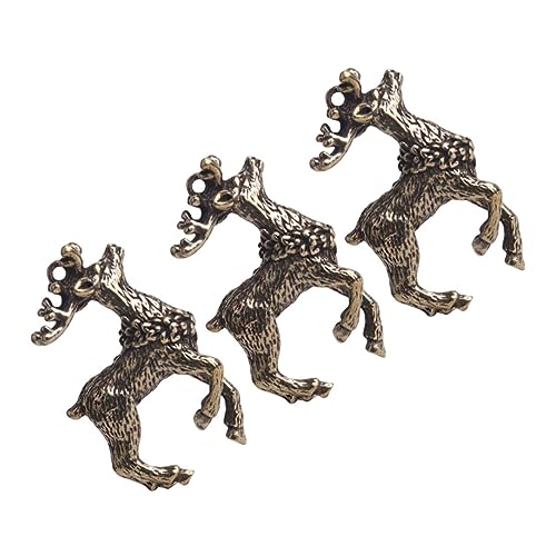 HAPINARY Schmuck Anhänger Vintage Sikahirsch Schlüsselanhänger Messing Bastelanhänger DIY HAPINARY Schmuck Anhänger Vintage Sikahirsch Schlüsselanhänger Messing Bastelanhänger DIY von HAPINARY