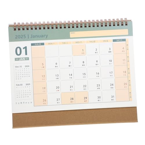 HAPINARY Schreibtischkalender Notizblock Bürobedarf Täglicher Gebrauch Monatskalender Täglicher Gebrauch Mini Kalender Tischkalender Kleiner Schreibtischkalender Büro Standkalender Büro von HAPINARY