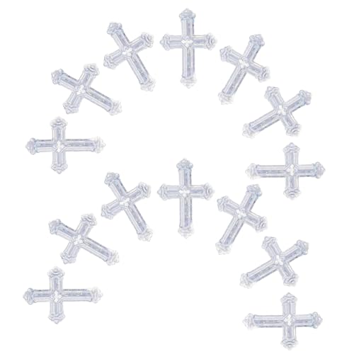 HAPINARY Silber Kreuzförmiges Konfetti Glitzer Tischstreuung für Taufe Kommunion Hochzeit Shower Religiöse Feier Deko Festliche Glänzende Partystreuung von HAPINARY