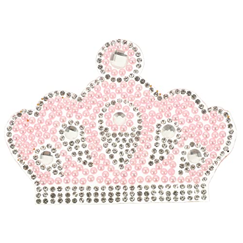 HAPINARY Stickerei Patch Aufkleber Rosa Krone Strass Applikation Bügelbild Kleidung Dekorative Patches HAPINARY Stickerei Patch Aufkleber Rosa Krone Strass Applikation Bügelbild Kleidung Dekorative Patches von HAPINARY