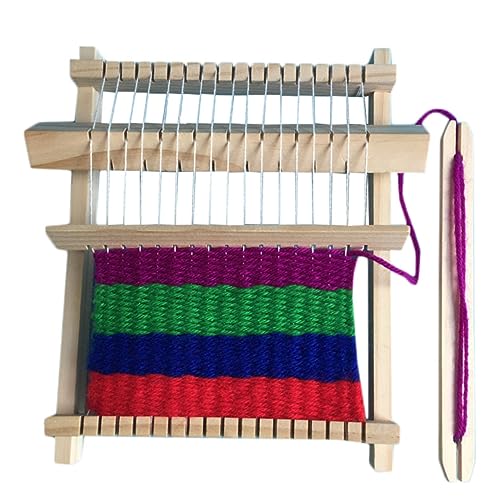 HAPINARY Strickspielzeug Aus Holz Für Kinder Handgefertigt Zum Selbermachen Mit Schnur Hände Gehirn Koordination von HAPINARY