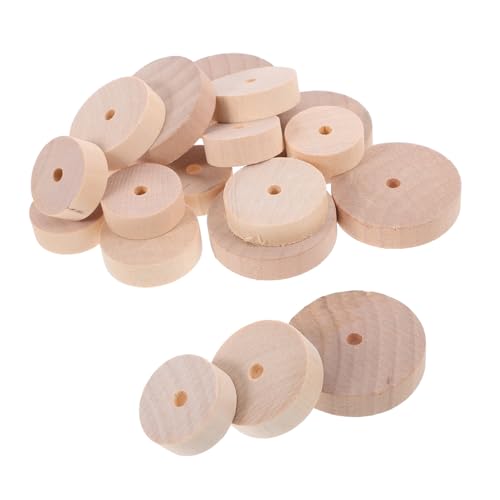 HAPINARY Teiliges Holzräder für DIY Bastelprojekte Kreative Werkstatträder Leicht zu Bemalen Sicher für Modellbau und Schulprojekte von HAPINARY