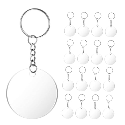 HAPINARY Teiliges Runder Transparenter Acryl Schlüsselanhänger Rohlinge mit Schlüsselringen Vielseitig für DIY Dekoration Anhänger Sublimation und Kreative Bastelprojekte HAPINARY Teiliges Runder Transparenter Acryl Schlüsselanhänger Rohlinge mit Schlüsselringen Vielseitig für DIY Dekoration Anhänger Sublimation und Kreative Bastelprojekte von HAPINARY