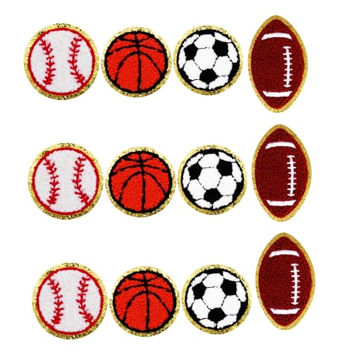 HAPINARY Teiliges Sports Eisen Aufnäher Baseball Basketball Fußball Soccer Stickerei Bügelbilder für DIY Kleidung Rucksäcke Schuhe Vielseitig Kompatibel Bestickt von HAPINARY