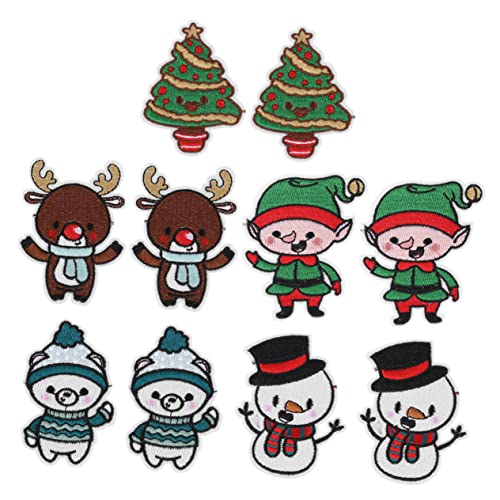HAPINARY Teiliges Weihnachtsbestickte Patches Niedliche Motive Wie Weihnachtsbaum Elch Schneemann und Mehr für DIY Kleidung Taschen und Accessoires HAPINARY Teiliges Weihnachtsbestickte Patches Niedliche Motive Wie Weihnachtsbaum Elch Schneemann und Mehr für DIY Kleidung Taschen und Accessoires von HAPINARY