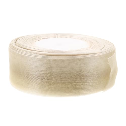 HAPINARY Transparente Organza Geschenkband Vielseitiges DIY Bastelband für Blumenverpackung Schleifen Tortendeko Leichte Chiffon Satin Bänder in Hellem Gold Handgefertigte Dekoration von HAPINARY