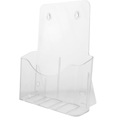 HAPINARY Transparenter Dokumentenhalter Einzelfach aus Hochwertigem Abs Platzsparend und Flexibel Einsetzbar Klarer Aufsteller für Büro Wand Thekenablage zur Übersichtlichen Ablage von von HAPINARY