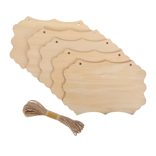 HAPINARY Unbehandelte Holzschilder Groß mit Juteschnur zum Aufhängen Robuste Blanke Holztafeln für DIY Malerei Gravur Tür Wanddekoration Vielseitig für Handwerk und Laden von HAPINARY