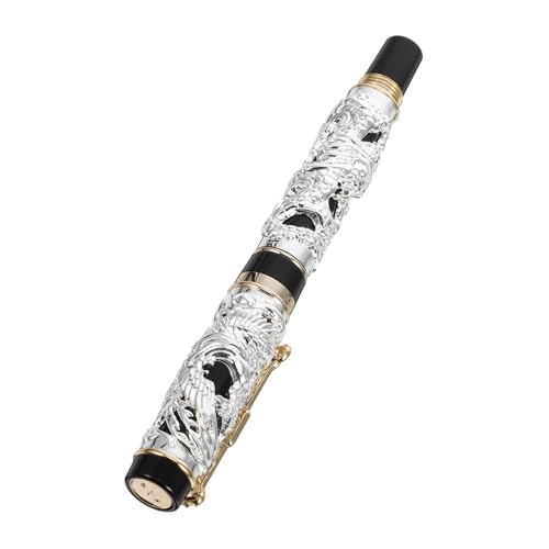 HAPINARY Vintage Chinesischer Füller mit Drachenmotiv Stahlfeder Metallkorpus Nahtloses Schreiben Kalligraphischer Füllfederhalter für Zeichnen Signieren und Traditionelle Kunst HAPINARY Vintage Chinesischer Füller mit Drachenmotiv Stahlfeder Metallkorpus Nahtloses Schreiben Kalligraphischer Füllfederhalter für Zeichnen Signieren und Traditionelle Kunst von HAPINARY