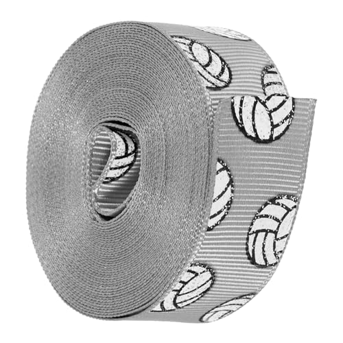 HAPINARY Volleyballband Graues Ripsband Sportliches Dekoband für Geschenkverpackung DIY Bastelschleife und Haarornament Langlebiges Farbechtes Geschenkbox Partyband von HAPINARY