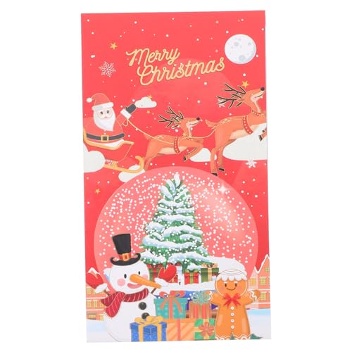 HAPINARY Weihnachtskarte Schneemann Weihnachtsgrußkarte Festliche Holiday Karte für Party Dekoration Stilvolle Weihnachtskarte für Familie Freunde Kollegen von HAPINARY
