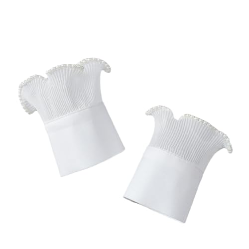 HAPINARY Wickelarmband mit Perlendekor Verstellbare Leichte Spitzenmanschetten für Damen Abnehmbare Bouffant Lace Armbänder Vielseitig für Hochzeitskleider Blusen Sweater und Festliche HAPINARY Wickelarmband mit Perlendekor Verstellbare Leichte Spitzenmanschetten für Damen Abnehmbare Bouffant Lace Armbänder Vielseitig für Hochzeitskleider Blusen Sweater und Festliche von HAPINARY