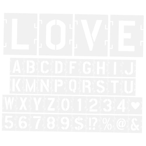 HAPINARY Wiederverwendbares Teiliges Buchstaben und Zahlenschablonen aus Pet Große Letter Craft Stencils für Wandmalerei Zeichnen Basteln und Kreative Sprayvorlagen von HAPINARY