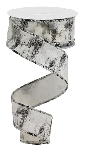 Birkenrinde mit Drahtrand, 9,1 m, 3,8 cm künstliche Birke auf Baumwolle Birkenrinde mit Drahtrand, 9,1 m, 3,8 cm künstliche Birke auf Baumwolle von HAPPY DEALS ~