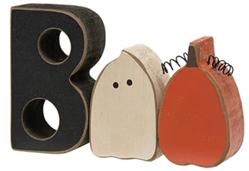 Halloween Boo Ghost and Pumpkin Sitters, Fall Decorations 3 Inches, Wood Set of 3 Halloween Boo Ghost and Pumpkin Sitters, Fall Decorations 3 Inches, Wood Set of 3 von HAPPY DEALS ~